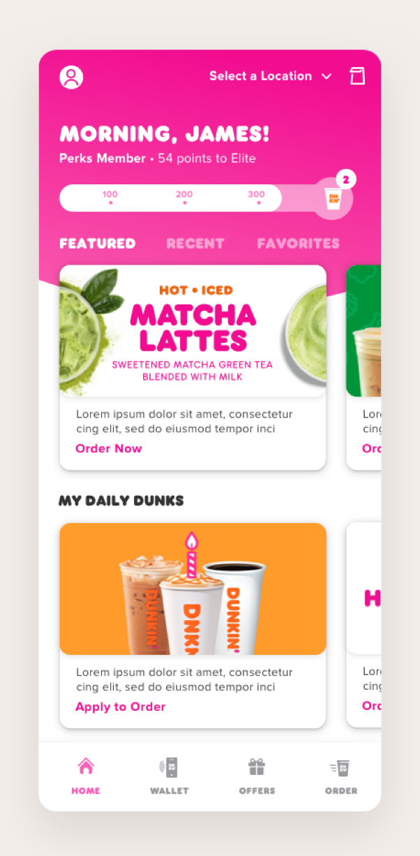 Rebranding the Dunkin' commerce experience